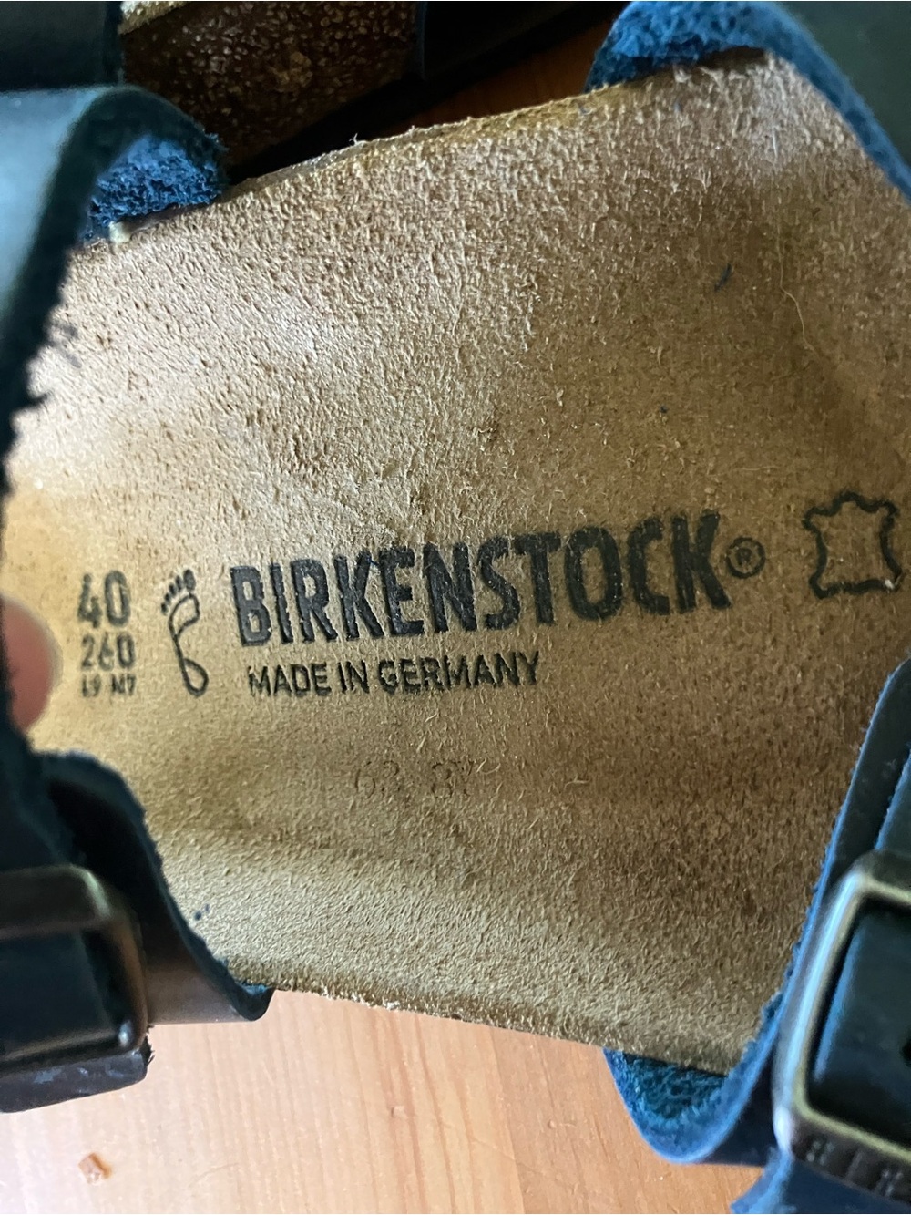 GUC Franca Birkenstock Women’s Size 9 Navy Buckle Sandals worn twice - Picture 4 of 12